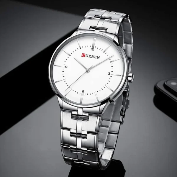 CURREN Original Brand Stainless Steel Band Wrist Watch For Couples With Brand (Box & Bag) - Image 2