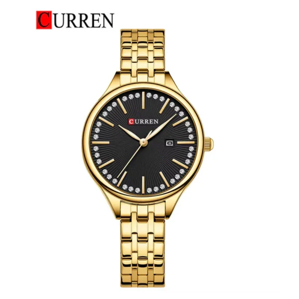 CURREN Original Brand Stainless Steel Band Wrist Watch For Women With Brand (Box & Bag)-9099 - Image 4