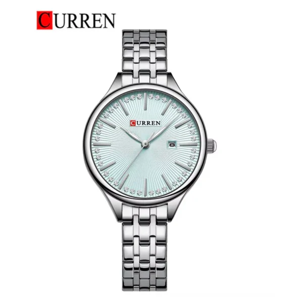 CURREN Original Brand Stainless Steel Band Wrist Watch For Women With Brand (Box & Bag)-9099 - Image 3